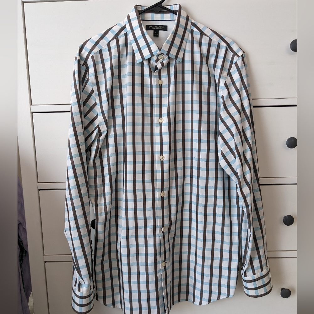 Banana Republic non-iron slim fit men's dress shirt Large